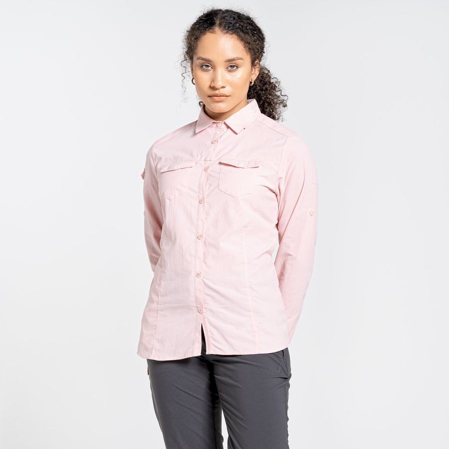 Chemises Craghoppers NosiLife Adventure II Long Sleeved Rose Femme | LXH-6614941