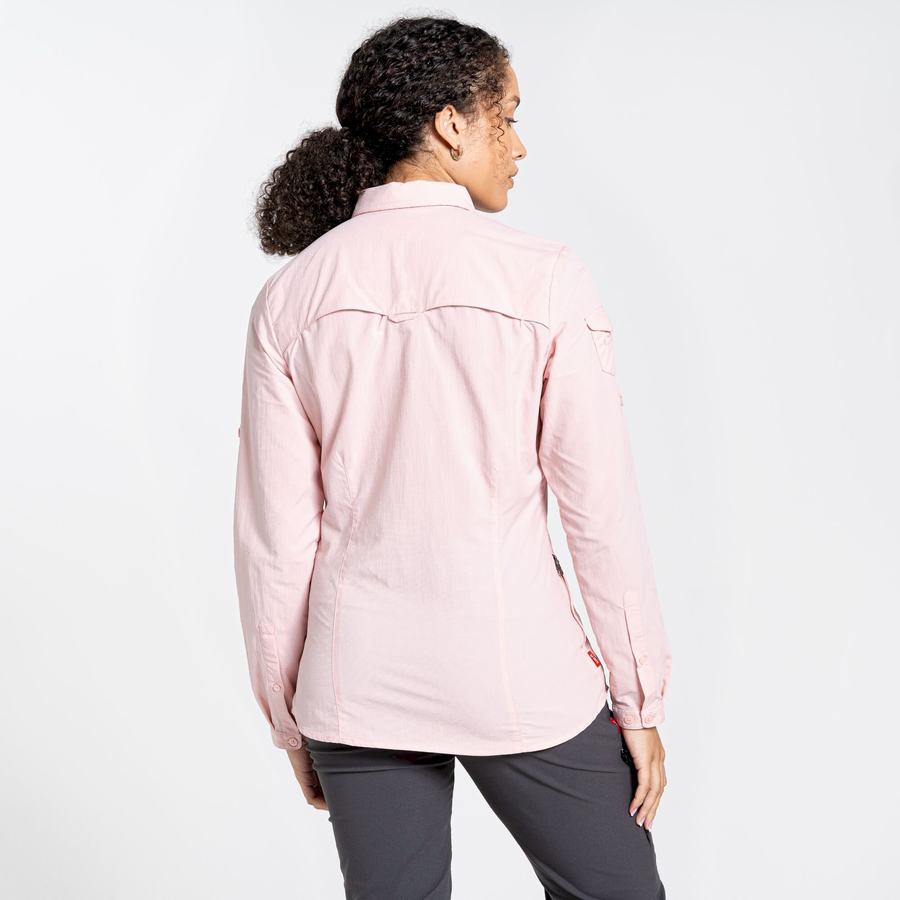 Chemises Craghoppers NosiLife Adventure II Long Sleeved Rose Femme | LXH-6614941