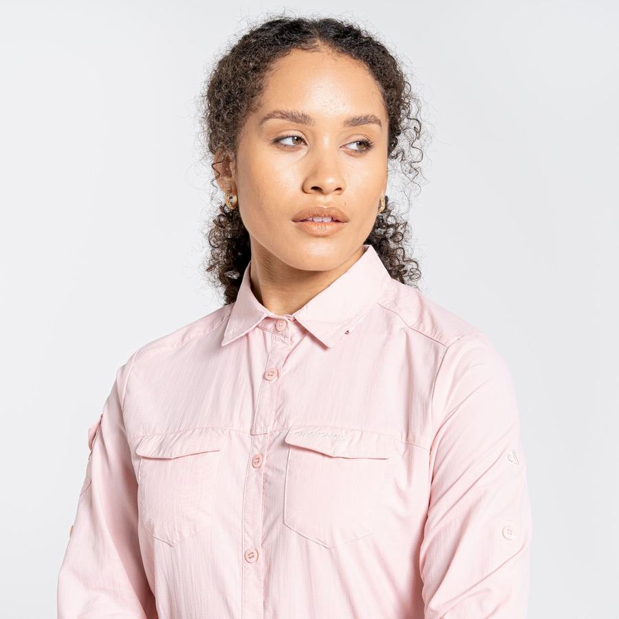 Chemises Craghoppers NosiLife Adventure II Long Sleeved Rose Femme | LXH-6614941