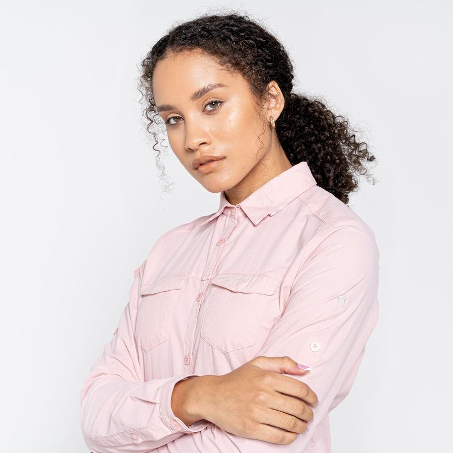 Chemises Craghoppers NosiLife Adventure II Long Sleeved Rose Femme | LXH-6614941