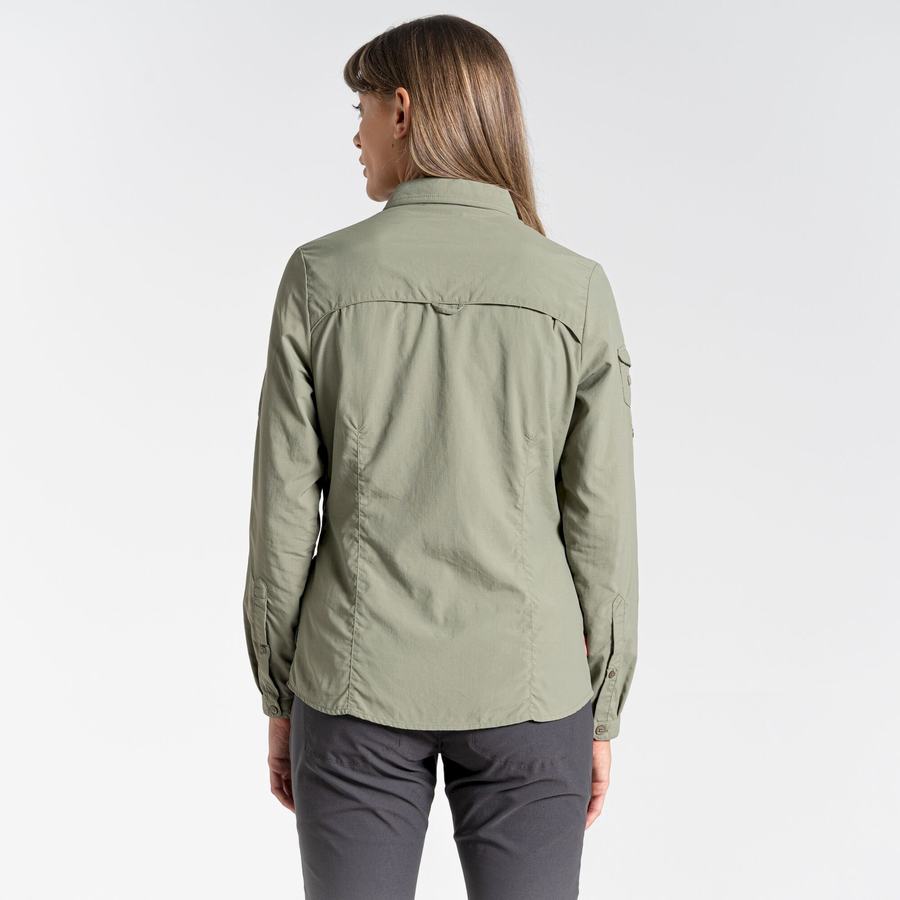 Chemises Craghoppers NosiLife Adventure II Long Sleeved Vert Foncé Femme | ECC-5798801