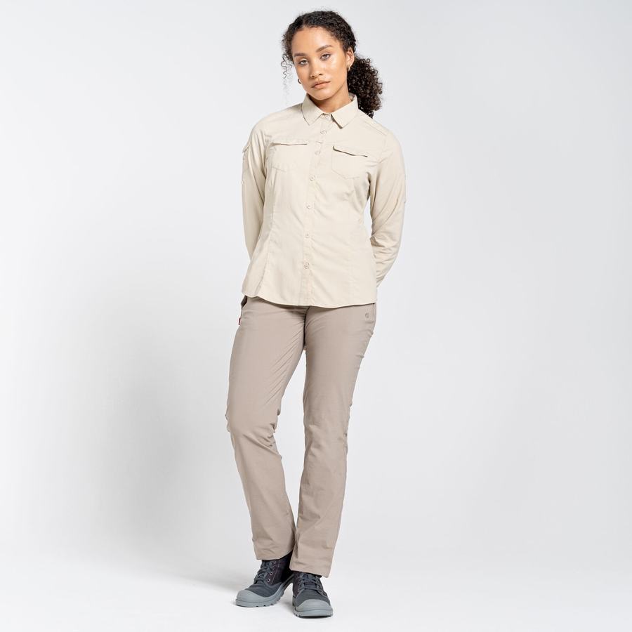 Chemises Craghoppers NosiLife Adventure II Long Sleeved Marron Femme | BNP-6433171