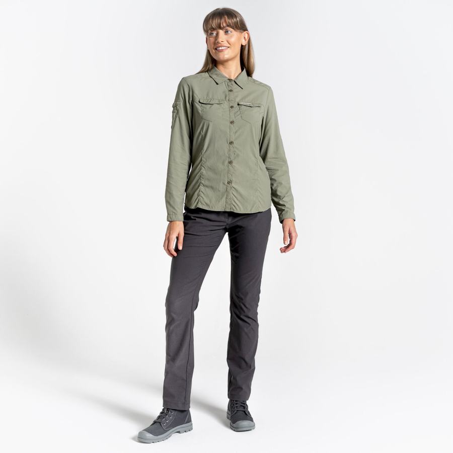 Chemises Craghoppers NosiLife Adventure II Long Sleeved Vert Foncé Femme | ECC-5798801