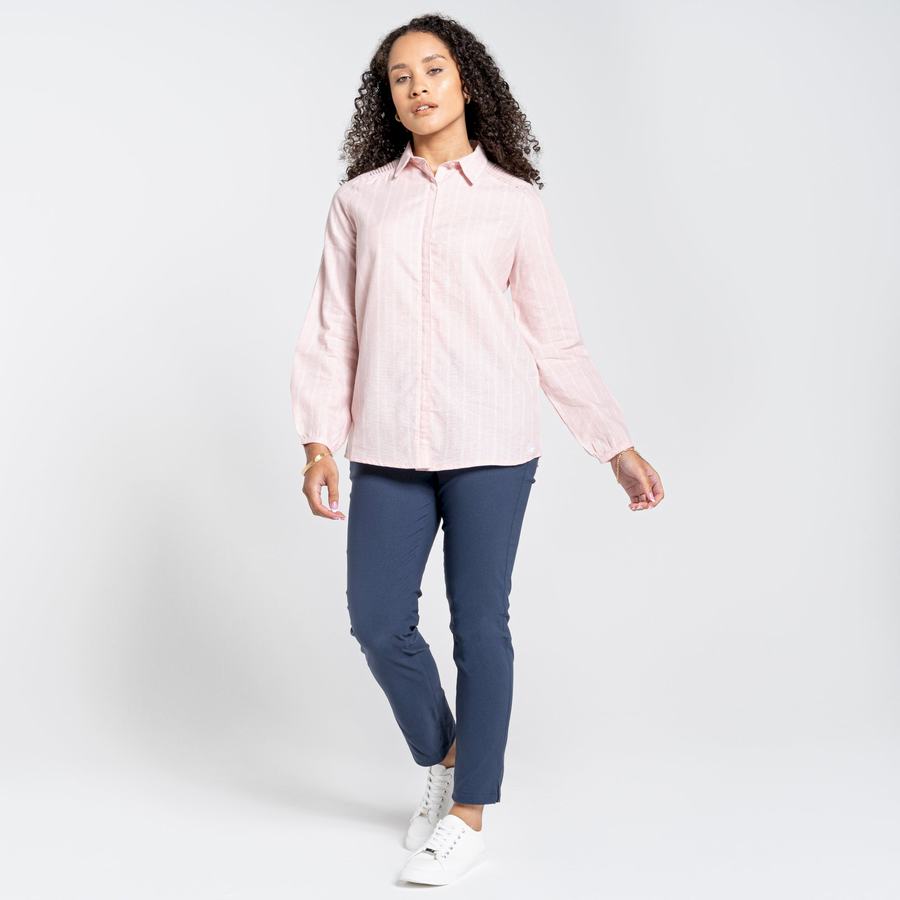 Chemises Craghoppers Nosibotanical Bralio Rose Stripes Femme | QRF-7085936