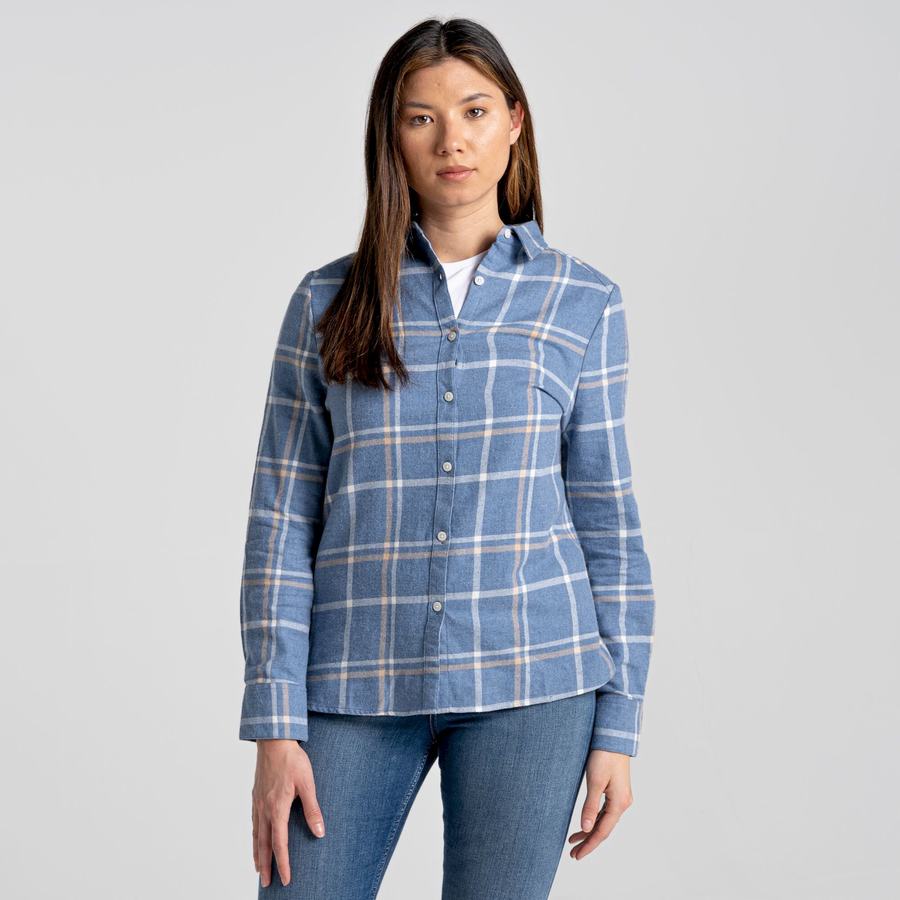 Chemises Craghoppers Emie Long Sleeved Bleu Femme | GWI-6452579