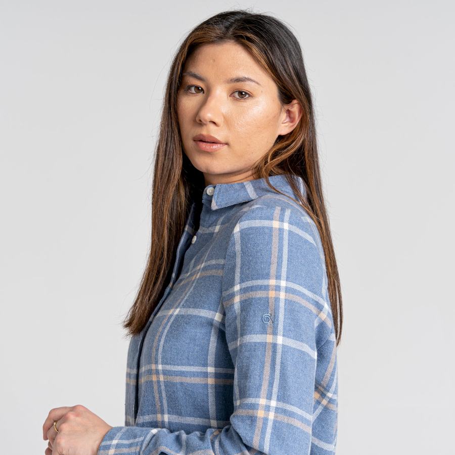 Chemises Craghoppers Emie Long Sleeved Bleu Femme | GWI-6452579