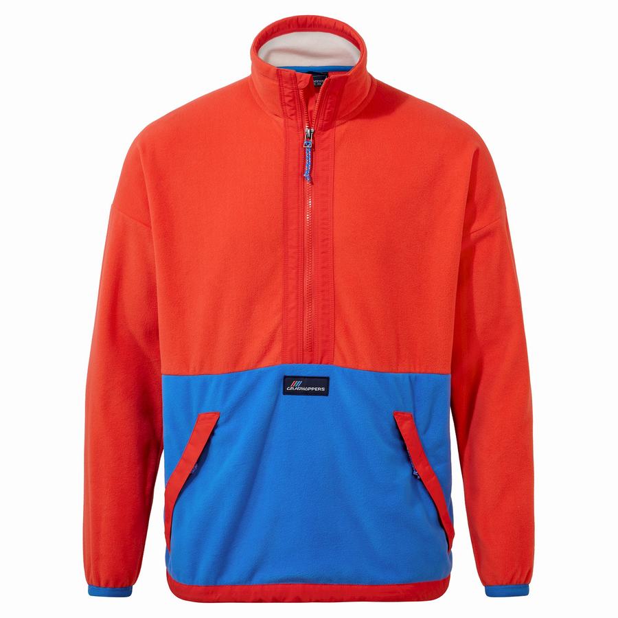 Chandails Craghoppers Welwood Half Zip Orange Rouge Bleu Femme | NCT-0635665