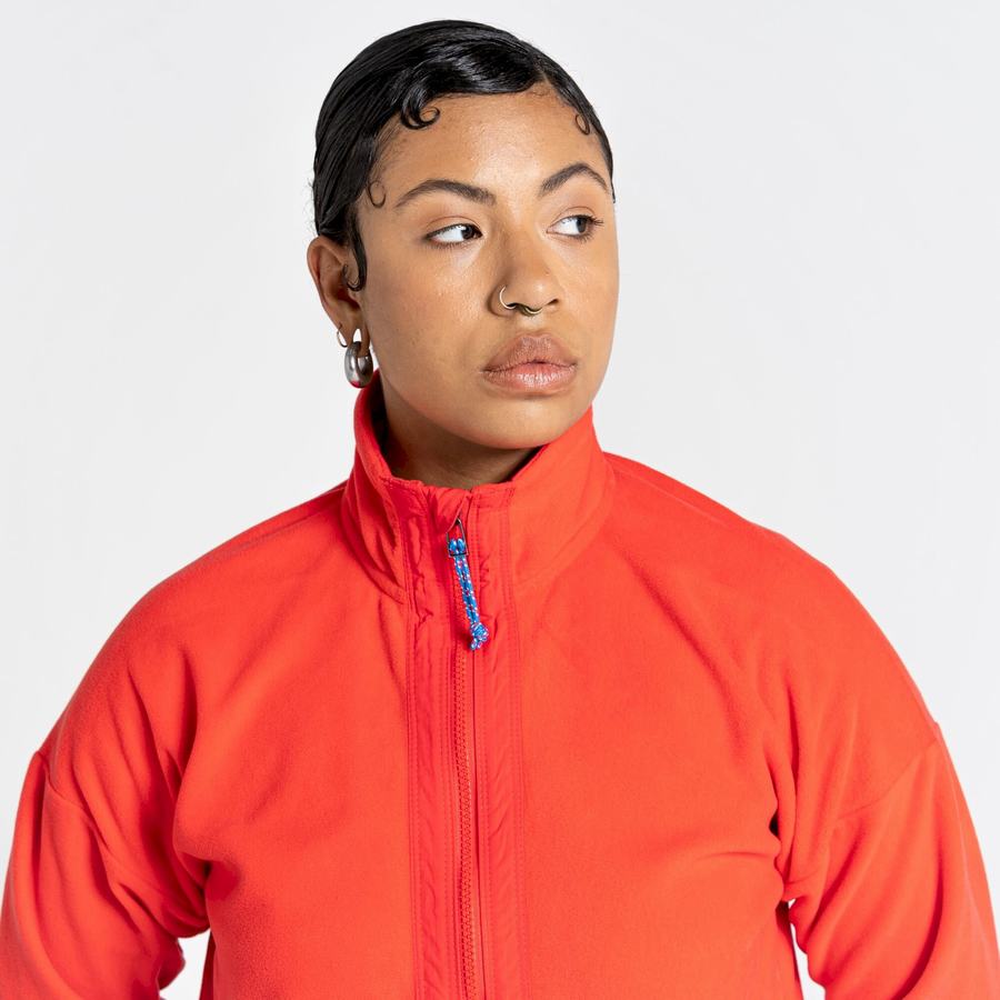 Chandails Craghoppers Welwood Half Zip Orange Rouge Bleu Femme | NCT-0635665