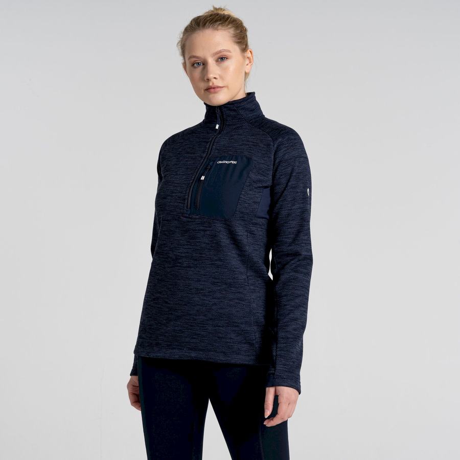 Chandails Craghoppers Trina Half Zip Bleu Bleu Marine Femme | ABA-1493661