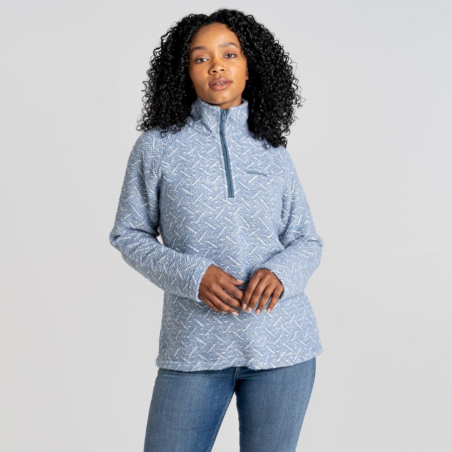 Chandails Craghoppers Talladale Half Zip Bleu Femme | YDU-3819163