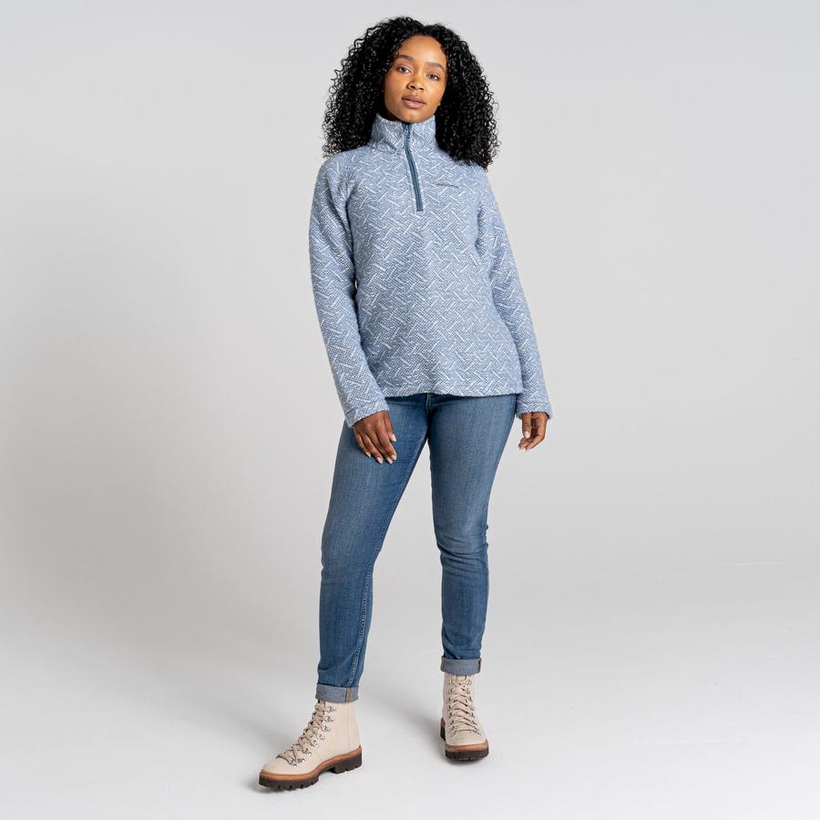 Chandails Craghoppers Talladale Half Zip Bleu Femme | YDU-3819163