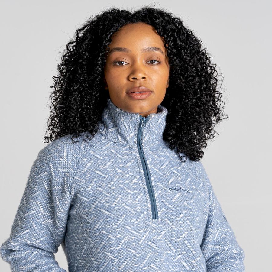 Chandails Craghoppers Talladale Half Zip Bleu Femme | YDU-3819163