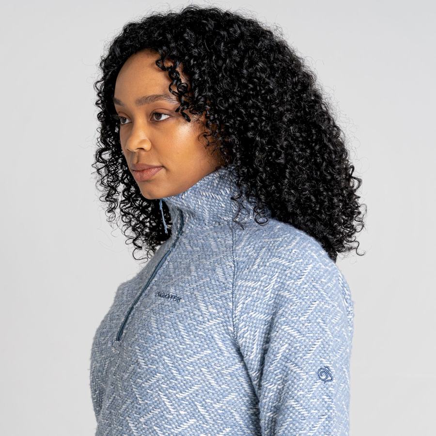 Chandails Craghoppers Talladale Half Zip Bleu Femme | YDU-3819163