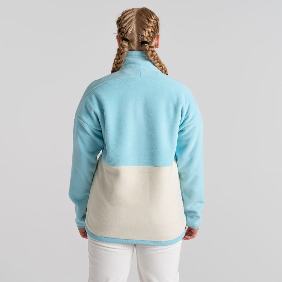 Chandails Craghoppers Spindle Half Zip Turquoise Clair Femme | VBM-5812238