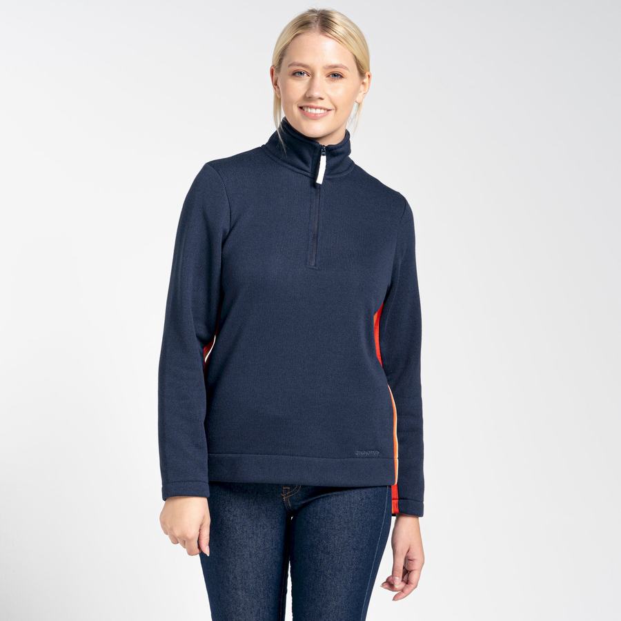 Chandails Craghoppers Pinalla Half Zip Bleu Bleu Marine Femme | YPM-7854128