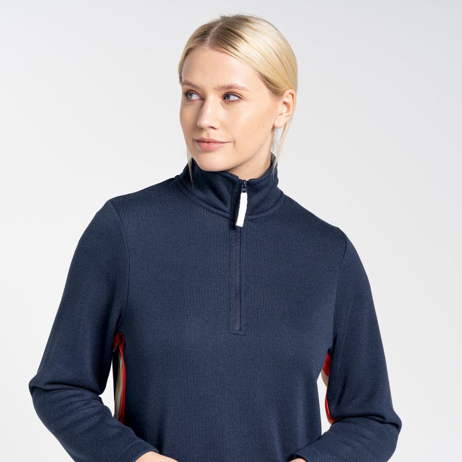 Chandails Craghoppers Pinalla Half Zip Bleu Bleu Marine Femme | YPM-7854128