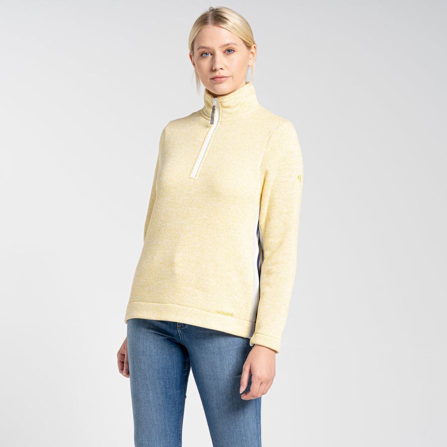 Chandails Craghoppers Pinalla Half Zip Jaune Femme | IQH-8353110