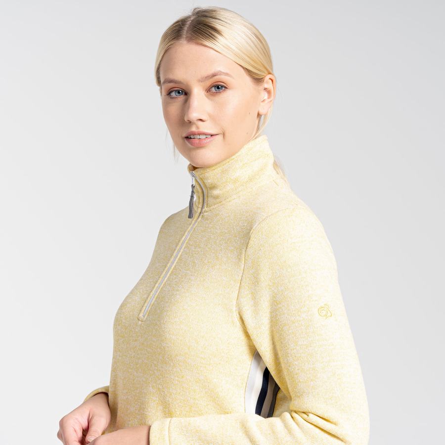 Chandails Craghoppers Pinalla Half Zip Jaune Femme | IQH-8353110