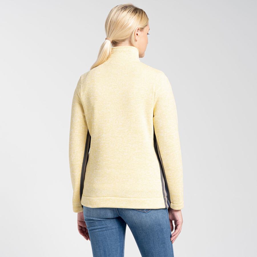 Chandails Craghoppers Pinalla Half Zip Jaune Femme | IQH-8353110