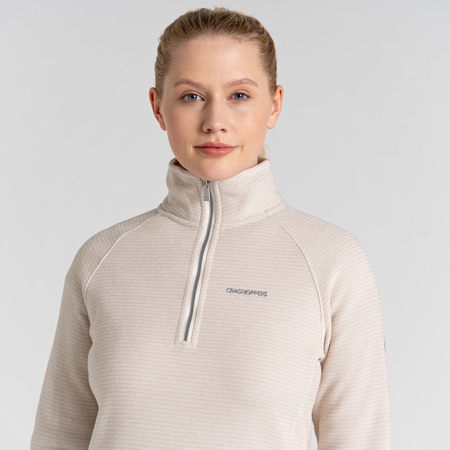 Chandails Craghoppers Pharah Half Zip Blanche Femme | KRJ-1879627