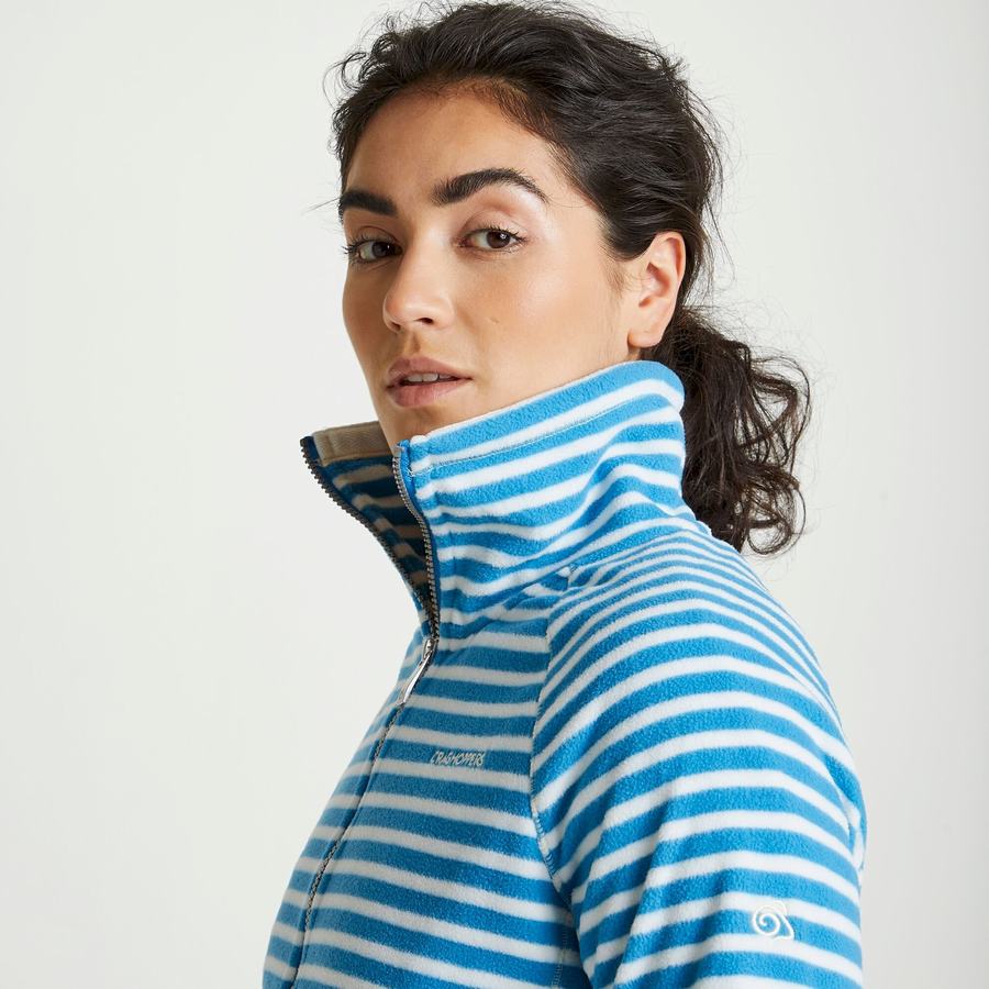 Chandails Craghoppers Natalia Bleu Stripes Femme | ATI-1120625