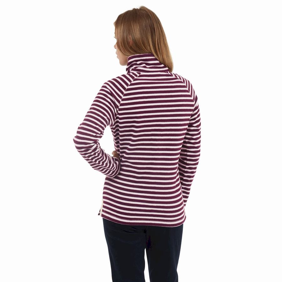 Chandails Craghoppers Natalia Half Zip Violette Stripes Femme | QFH-1061813