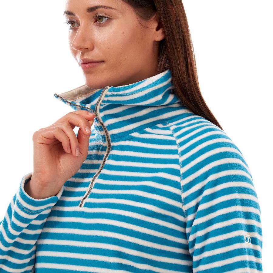 Chandails Craghoppers Natalia Half Zip Bleu Marine Bleu Stripes Femme | RKS-4946198