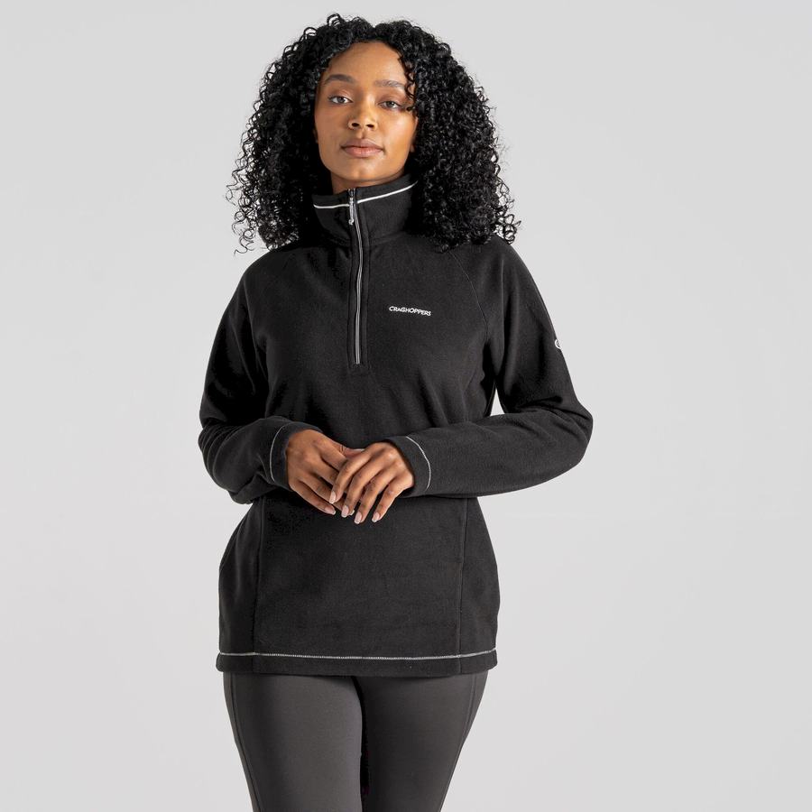 Chandails Craghoppers Miska Half Zip Noir Femme | OMJ-1399846