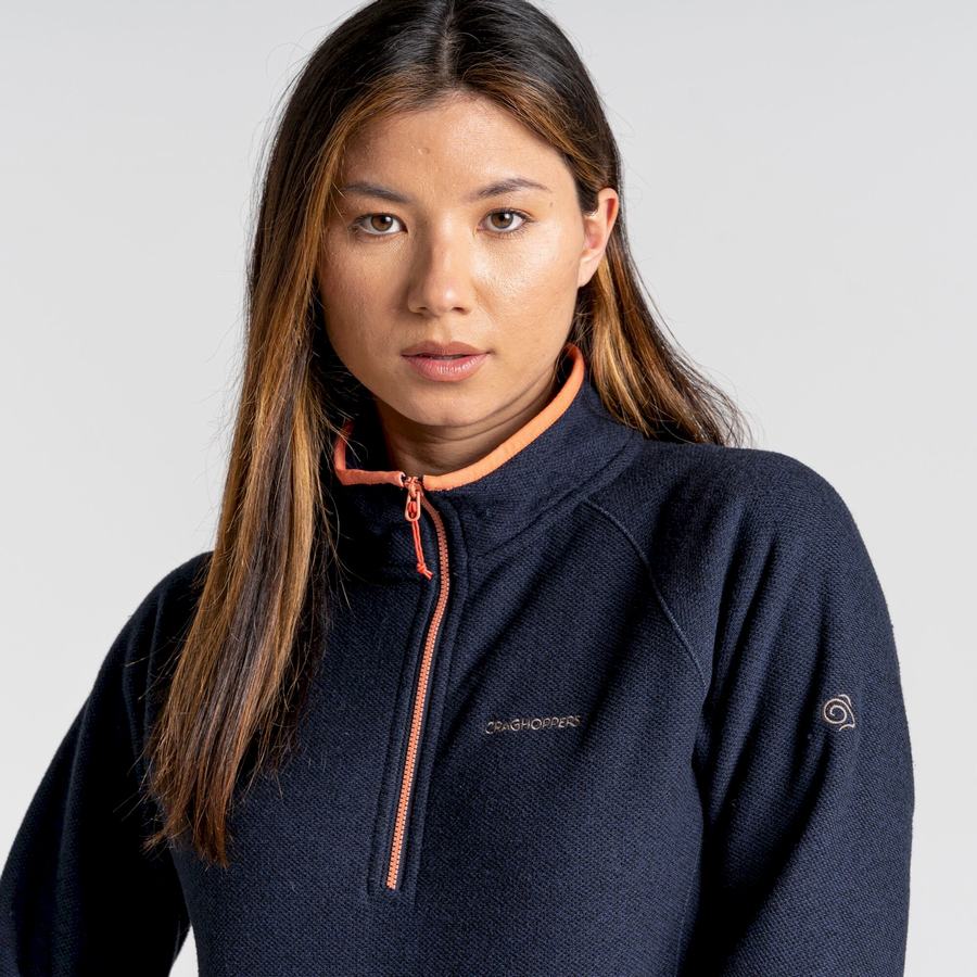 Chandails Craghoppers Milia Half Zip Bleu Bleu Marine Femme | MRQ-4028513