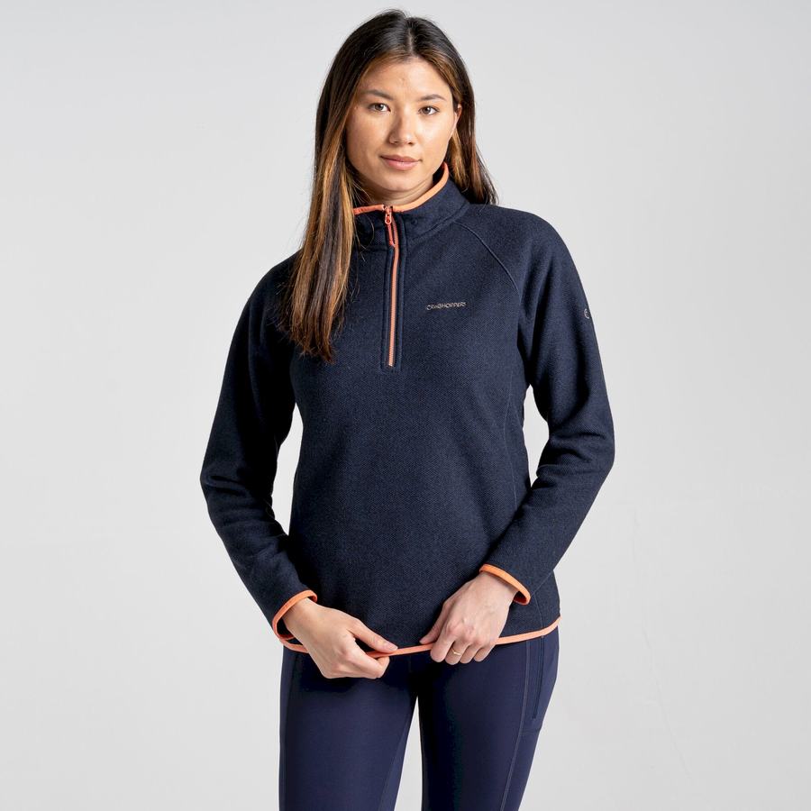 Chandails Craghoppers Milia Half Zip Bleu Bleu Marine Femme | MRQ-4028513