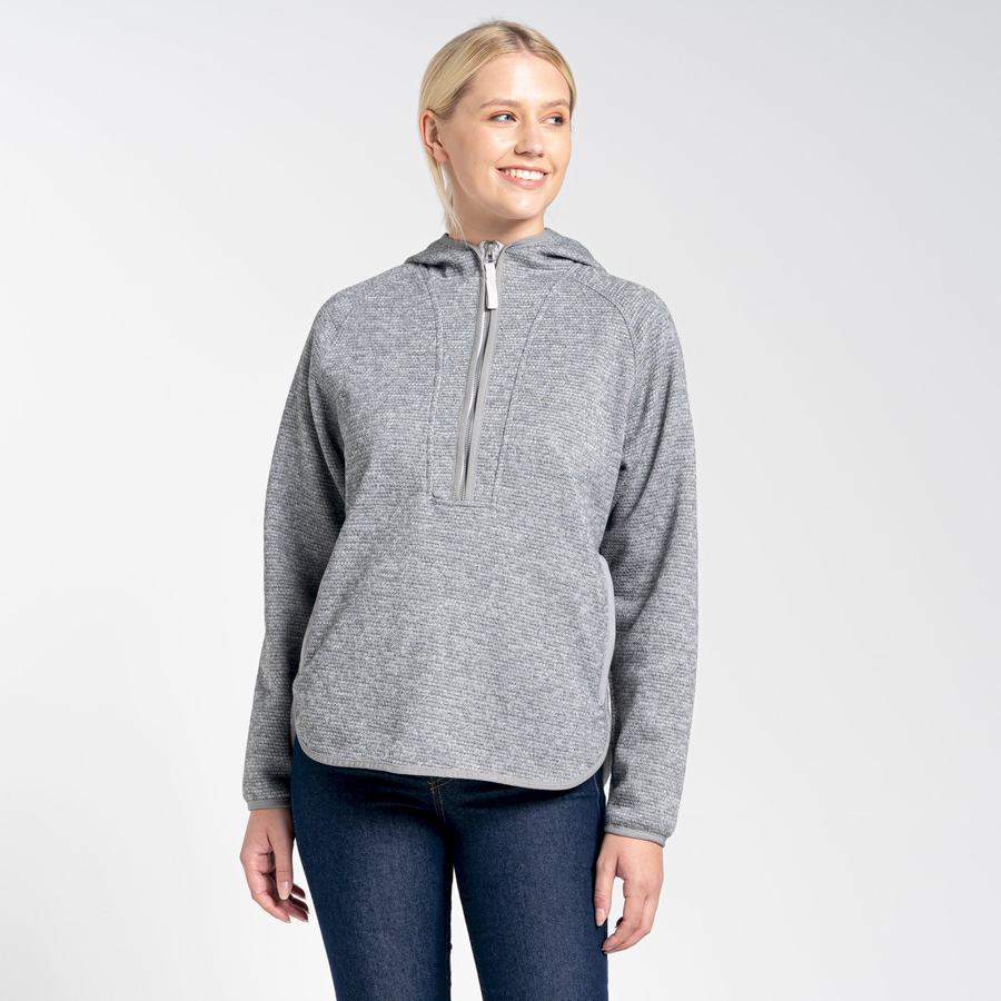 Chandails Craghoppers Elena Encapuchonné Half Zip Grise Femme | UWL-5072376