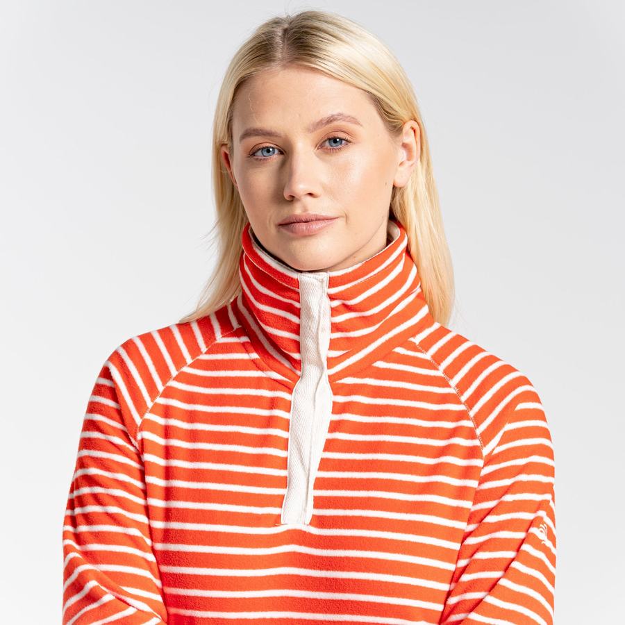 Chandails Craghoppers Ella Overhead Orange Stripes Femme | BNB-8099384