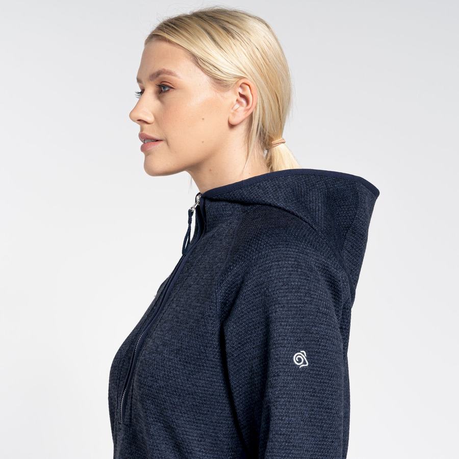 Chandails Craghoppers Elena Encapuchonné Half Zip Bleu Bleu Marine Femme | NWL-7000781