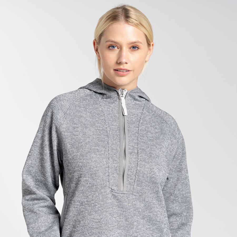 Chandails Craghoppers Elena Encapuchonné Half Zip Grise Femme | UWL-5072376