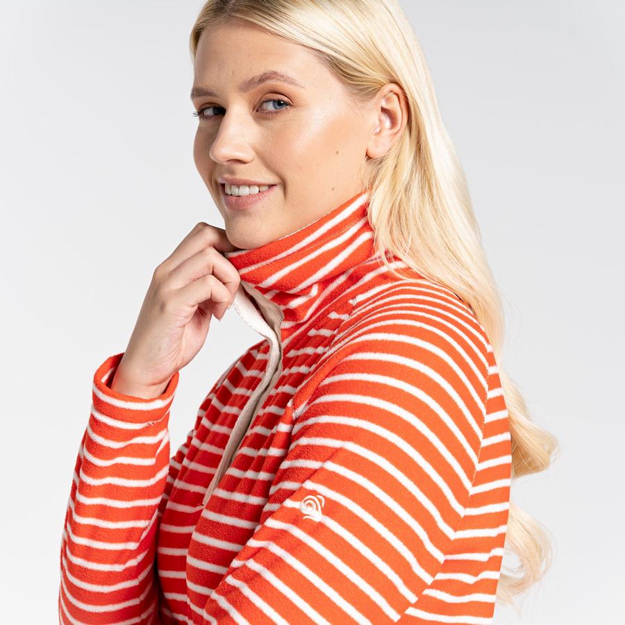 Chandails Craghoppers Ella Overhead Orange Stripes Femme | BNB-8099384