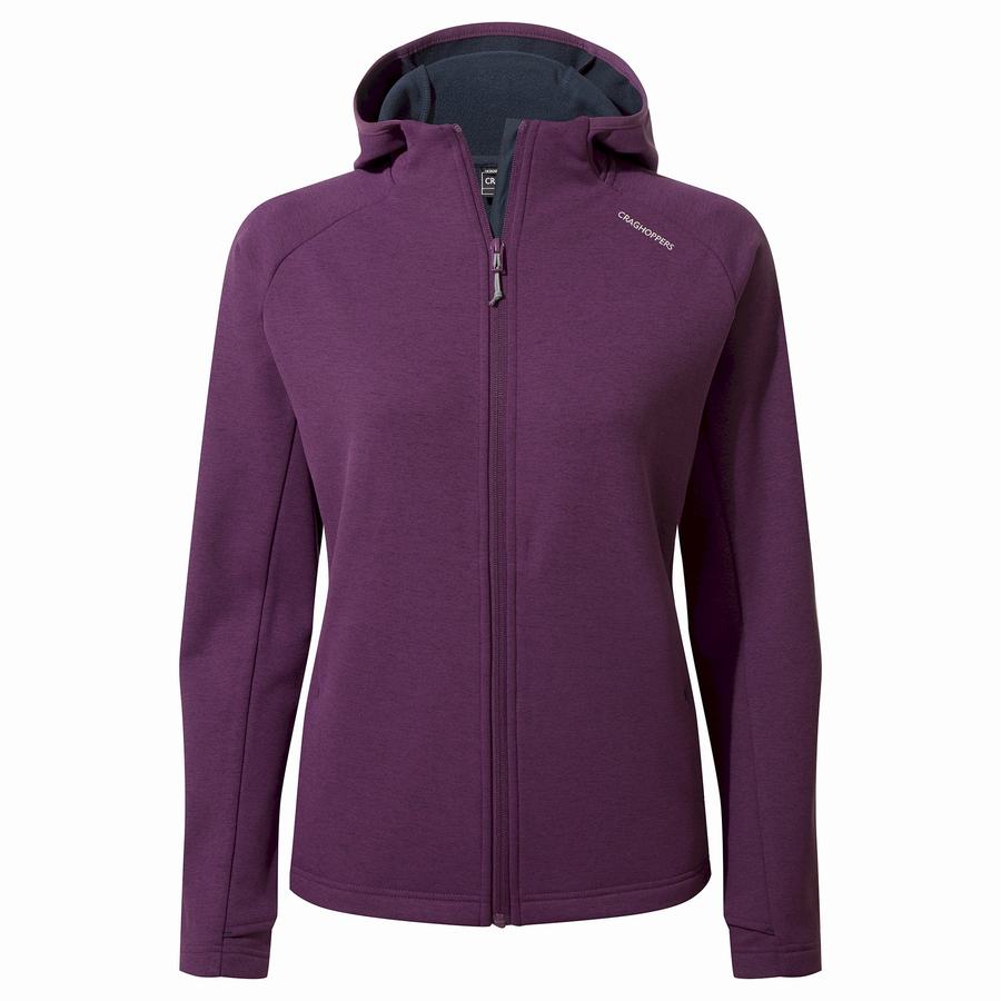 Chandails Craghoppers Dynamic Pro Encapuchonné Violette Foncé Femme | TEV-5818795