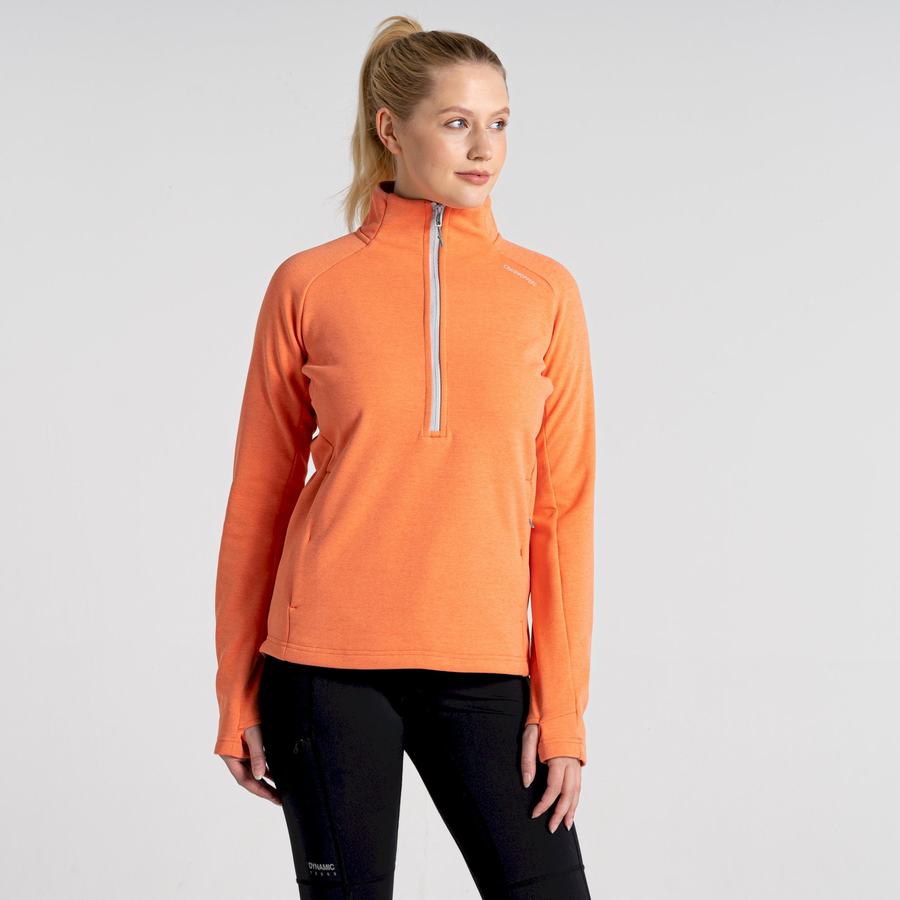 Chandails Craghoppers Dynamic Pro Half Zip Corail Femme | QSO-5836210