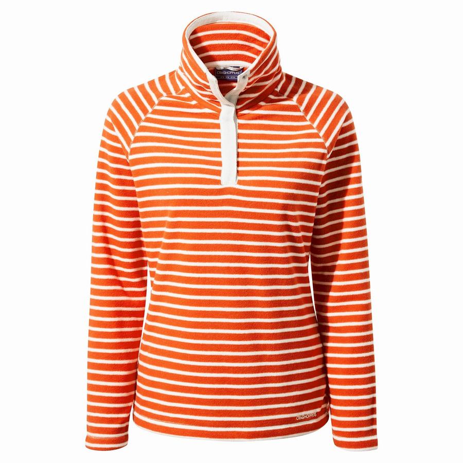 Chandails Craghoppers Ella Overhead Orange Stripes Femme | BNB-8099384