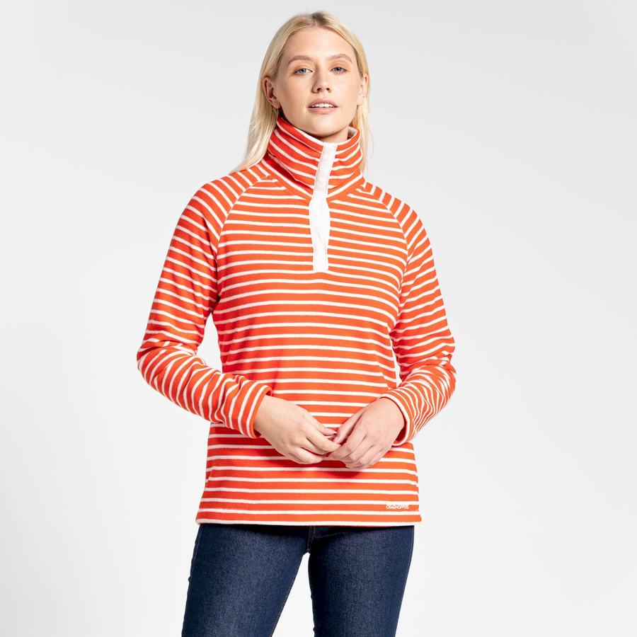 Chandails Craghoppers Ella Overhead Orange Stripes Femme | BNB-8099384