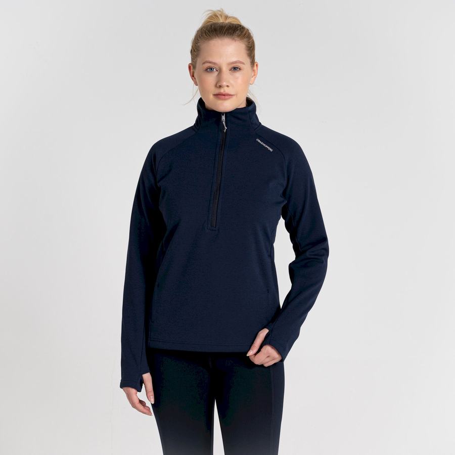 Chandails Craghoppers Dynamic Pro Half Zip Bleu Bleu Marine Femme | VLQ-0820837