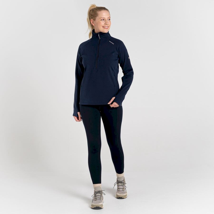 Chandails Craghoppers Dynamic Pro Half Zip Bleu Bleu Marine Femme | VLQ-0820837