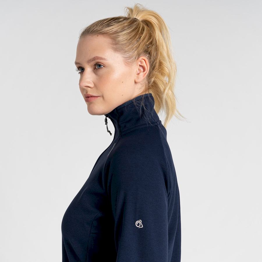 Chandails Craghoppers Dynamic Pro Half Zip Bleu Bleu Marine Femme | VLQ-0820837