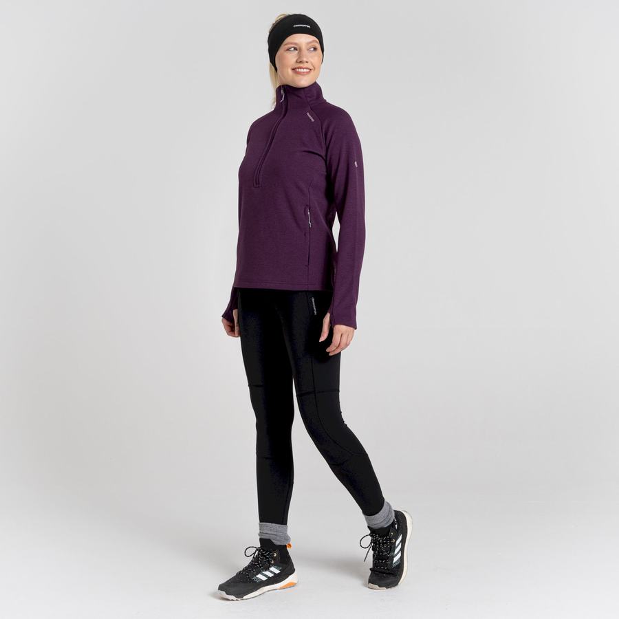 Chandails Craghoppers Dynamic Pro Half Zip Violette Foncé Femme | RTV-7156179