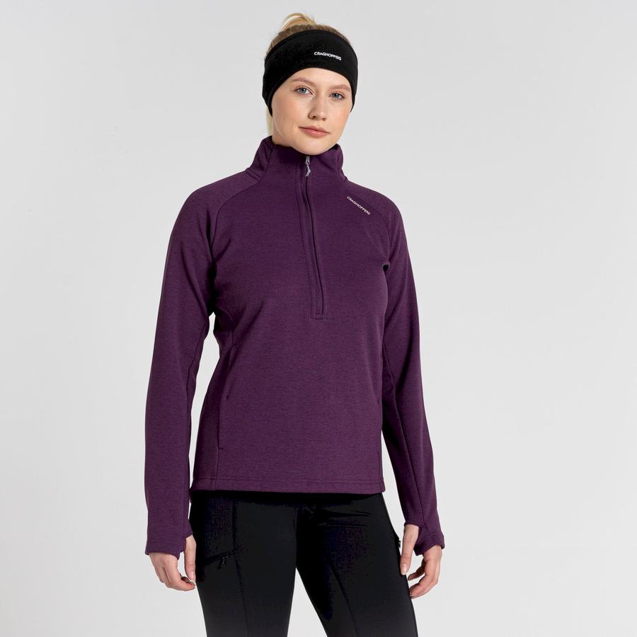 Chandails Craghoppers Dynamic Pro Half Zip Violette Foncé Femme | RTV-7156179