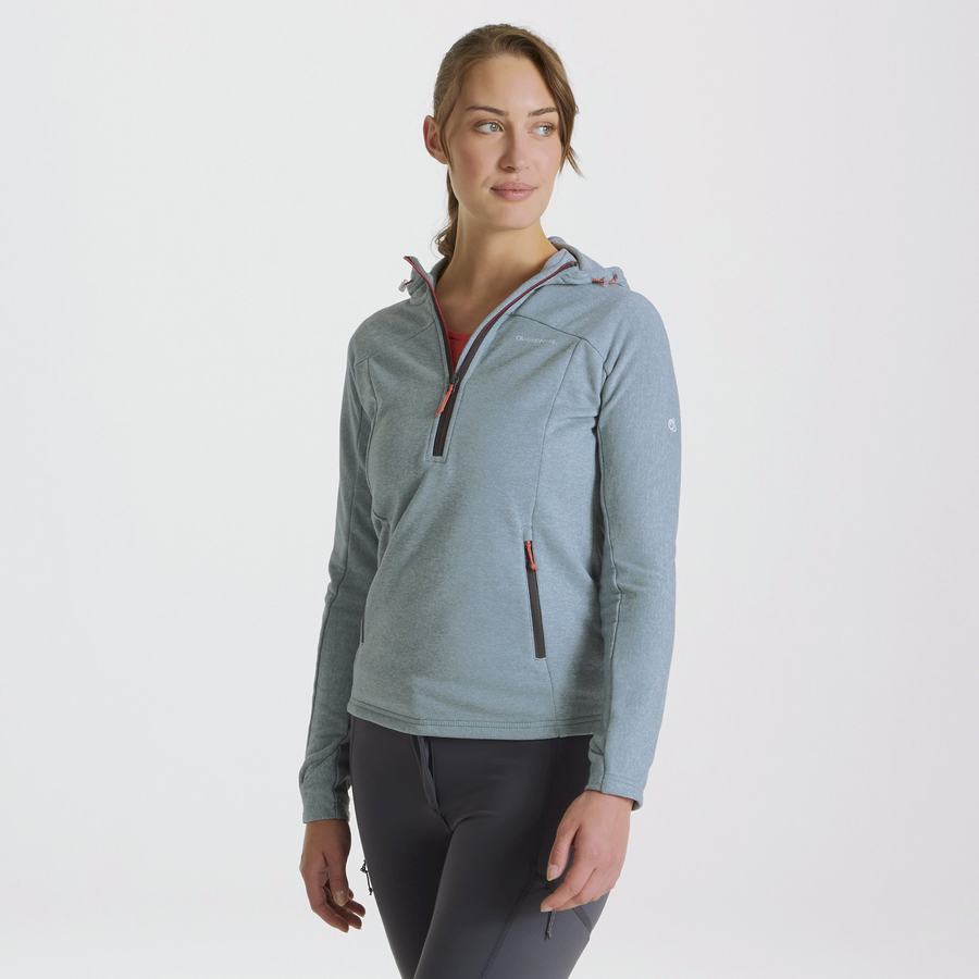 Chandails Craghoppers Dynamic Encapuchonné Half Zip Vert Clair Femme | AYN-7811184