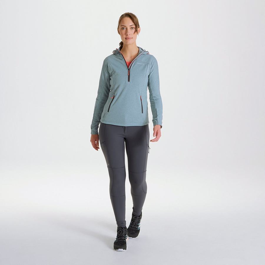 Chandails Craghoppers Dynamic Encapuchonné Half Zip Vert Clair Femme | AYN-7811184