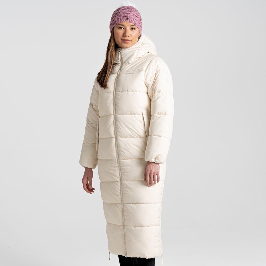 Vestes Craghoppers Narlia Insulated Encapuchonné Blanche Femme | DPT-0839964