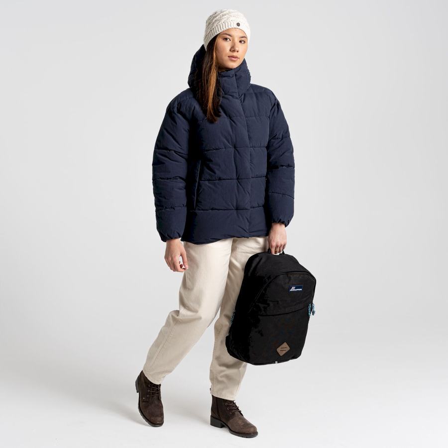 Vestes Craghoppers Madora Insulated Encapuchonné Bleu Bleu Marine Femme | HVZ-5424347