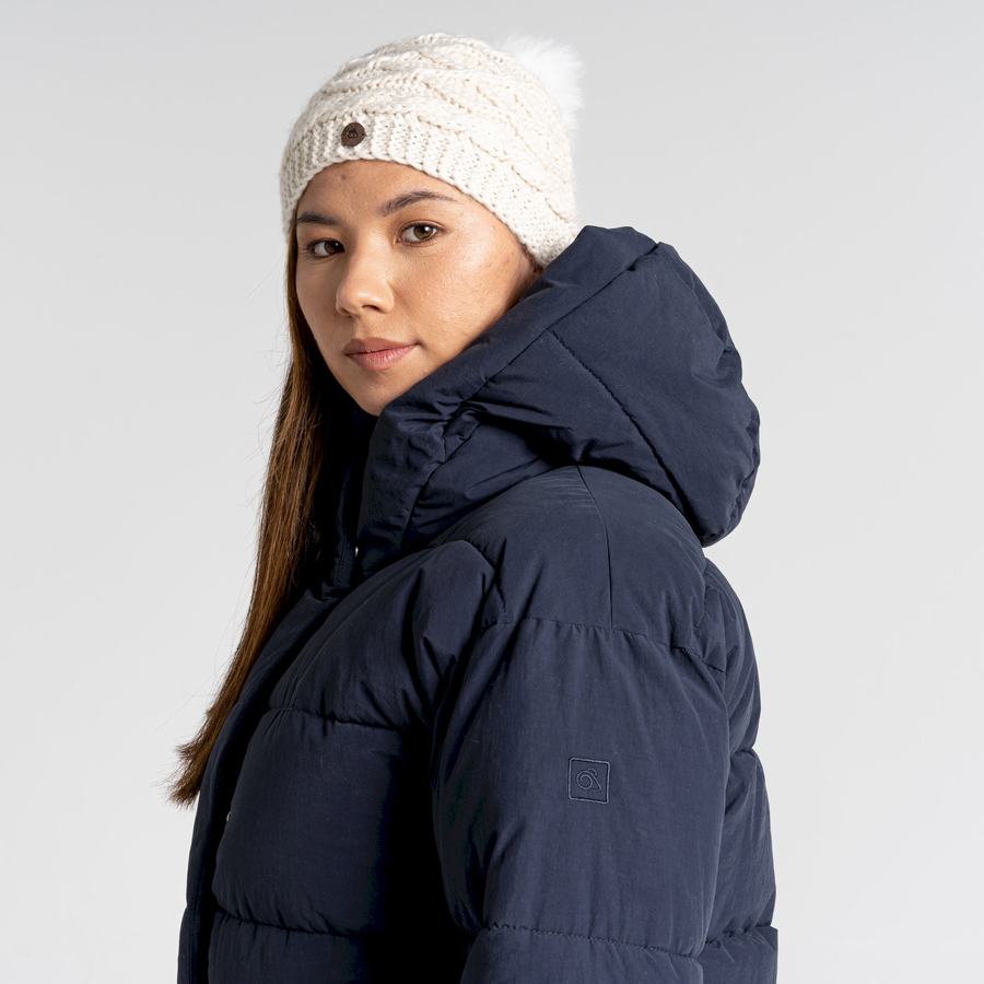 Vestes Craghoppers Madora Insulated Encapuchonné Bleu Bleu Marine Femme | HVZ-5424347