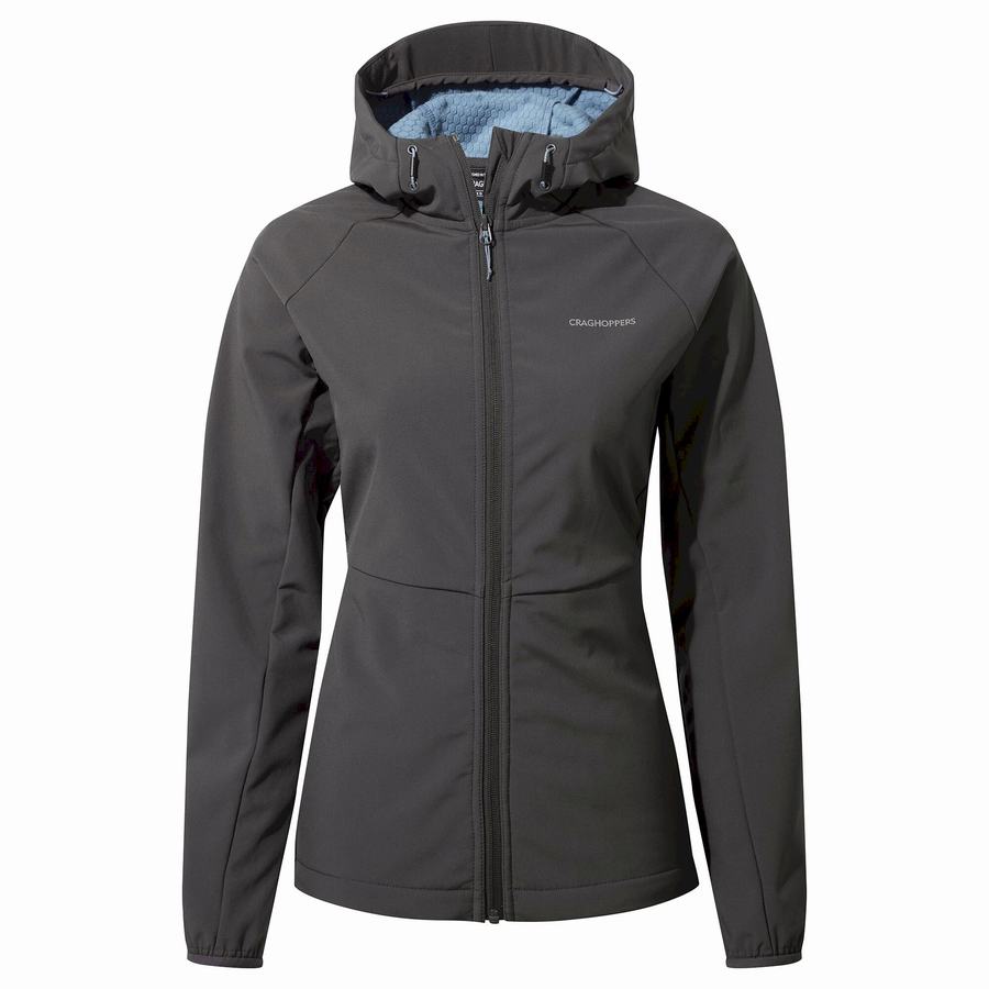 Vestes Craghoppers Kalti Weatherproof Encapuchonné Grise Bleu Femme | HAK-5563117